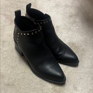 Black Studded Ankle Boots